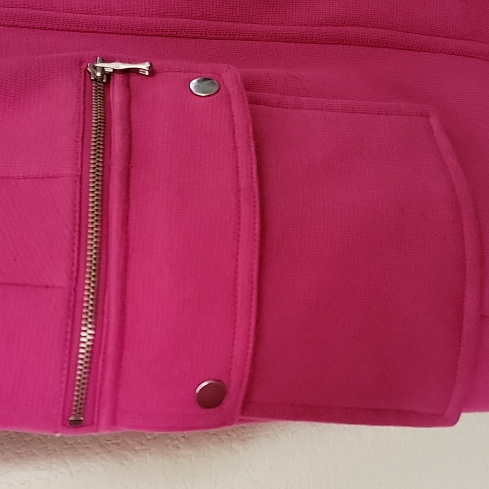 INC Coat Jacket w/Stand Collar Zip/Snap Flap Close Pink size XXL NWT - Picture 3 of 16